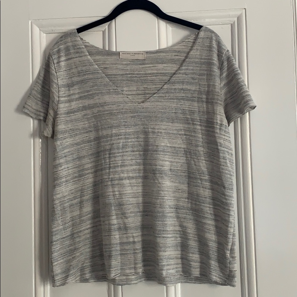 UO Project Social T Stripped V-neck